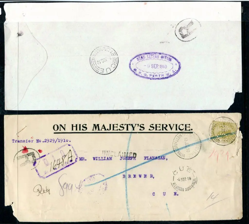 1910 (30th July) Registered & Unclaimed Office of ... Image 1++