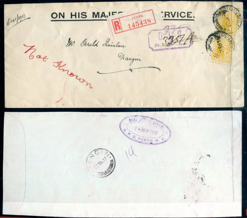 1912 (15th April) Registered RTS "His Majesty's ... Image 1++