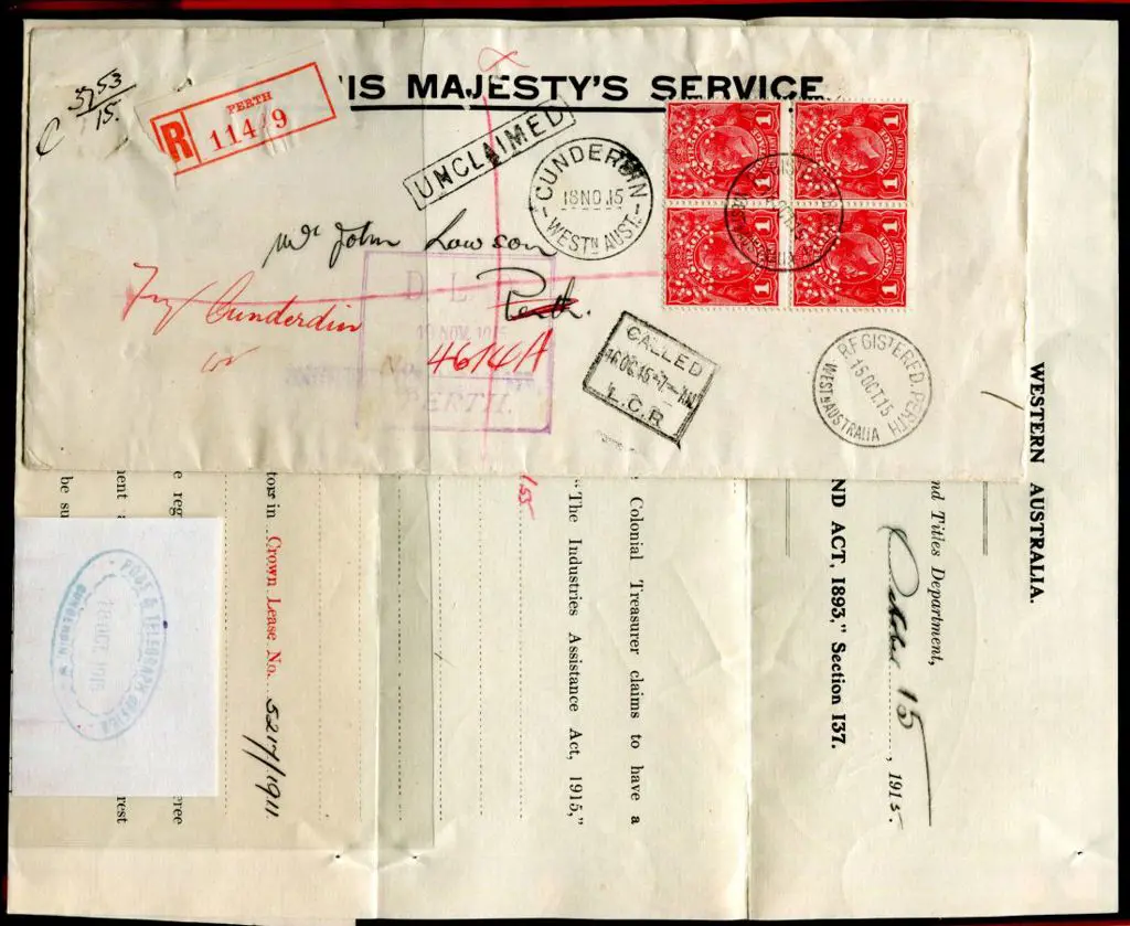 1915 (15th Oct) "On His Majesty's Service" ... Image 1++