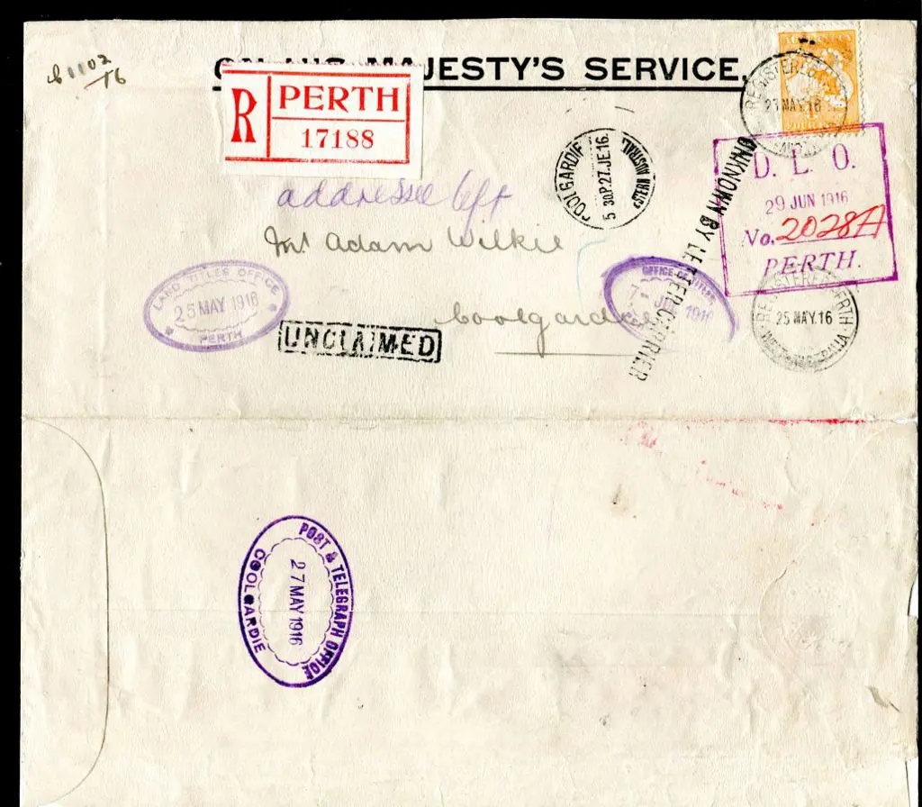 1916 (25th May) "On His Majesty's Service" ... Image 1++