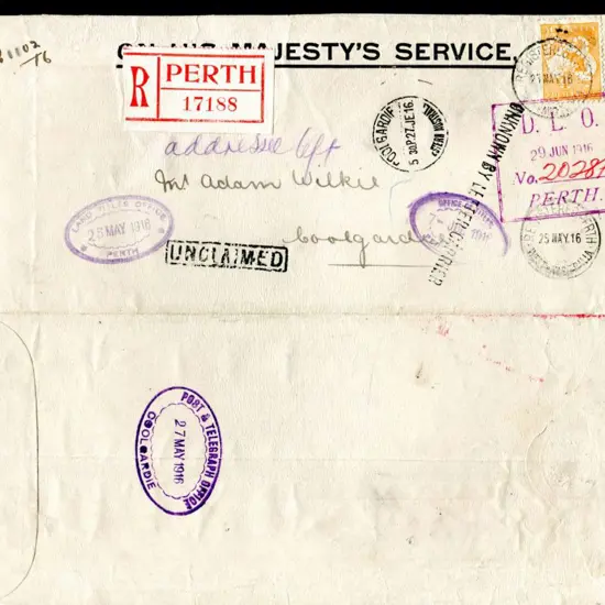 1916 (25th May) "On His Majesty's Service" ...