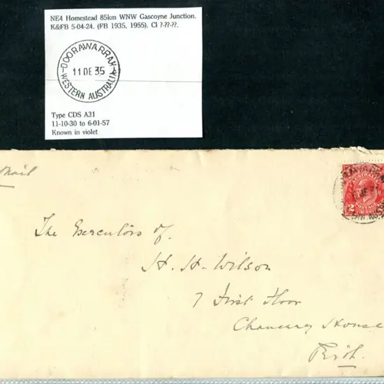 1931 (6th Jun) Long cover with "Aerial Mail" in ...