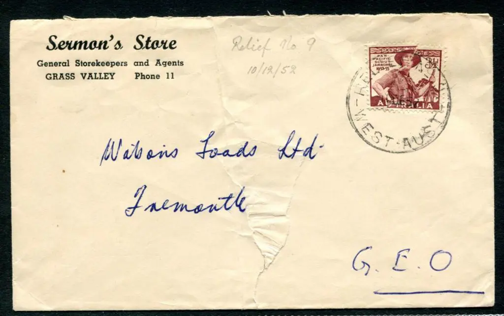1952 (10th Dec) Proving cover for "Relief No.9" ... Image 1++