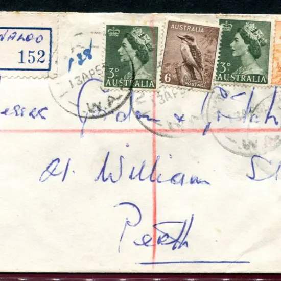 1955 (13th Apr) Registered cover Provisional reg ...