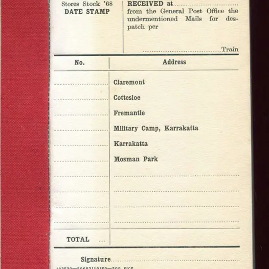 1968 Complete book of official receipts to ...