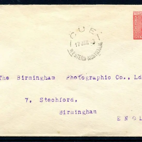 1912 1d deep carmine, small Die. Fine postally ...
