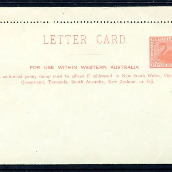 1902 1d red with text on the front. Superb unused ...