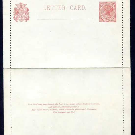 1902 2d brown-red with text on back. Fine unused, ...