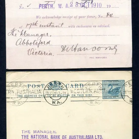 1909 1d Paris blue (PC 17) printed to private ...