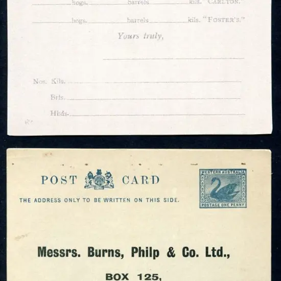 1910 1d steel blue (PC 17.1) printed to private ...