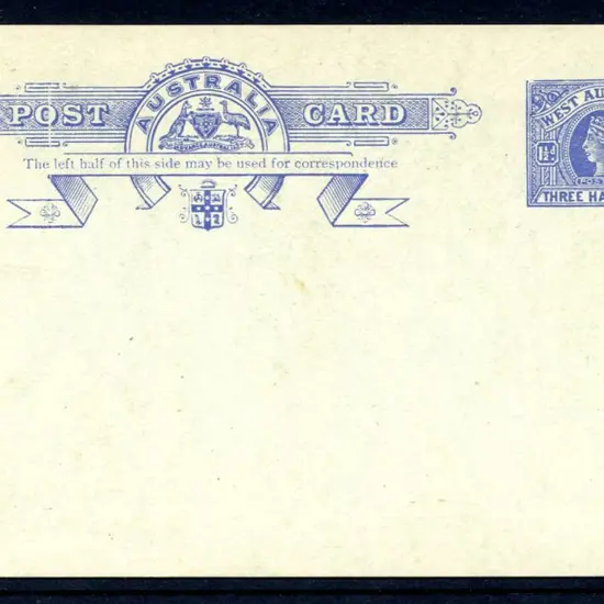 1912 1½d blue on green stock (PC 19). 4000 ...