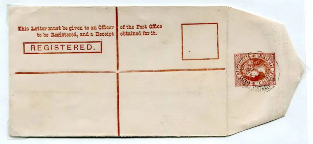 1903 3d red-brown stamp & text. CTO Perth 5 MR ... Image 1++