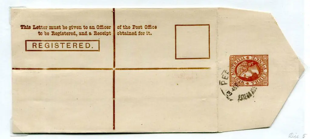 1910 3d red-brown stamp with ochre text cancelled ... Image 1++