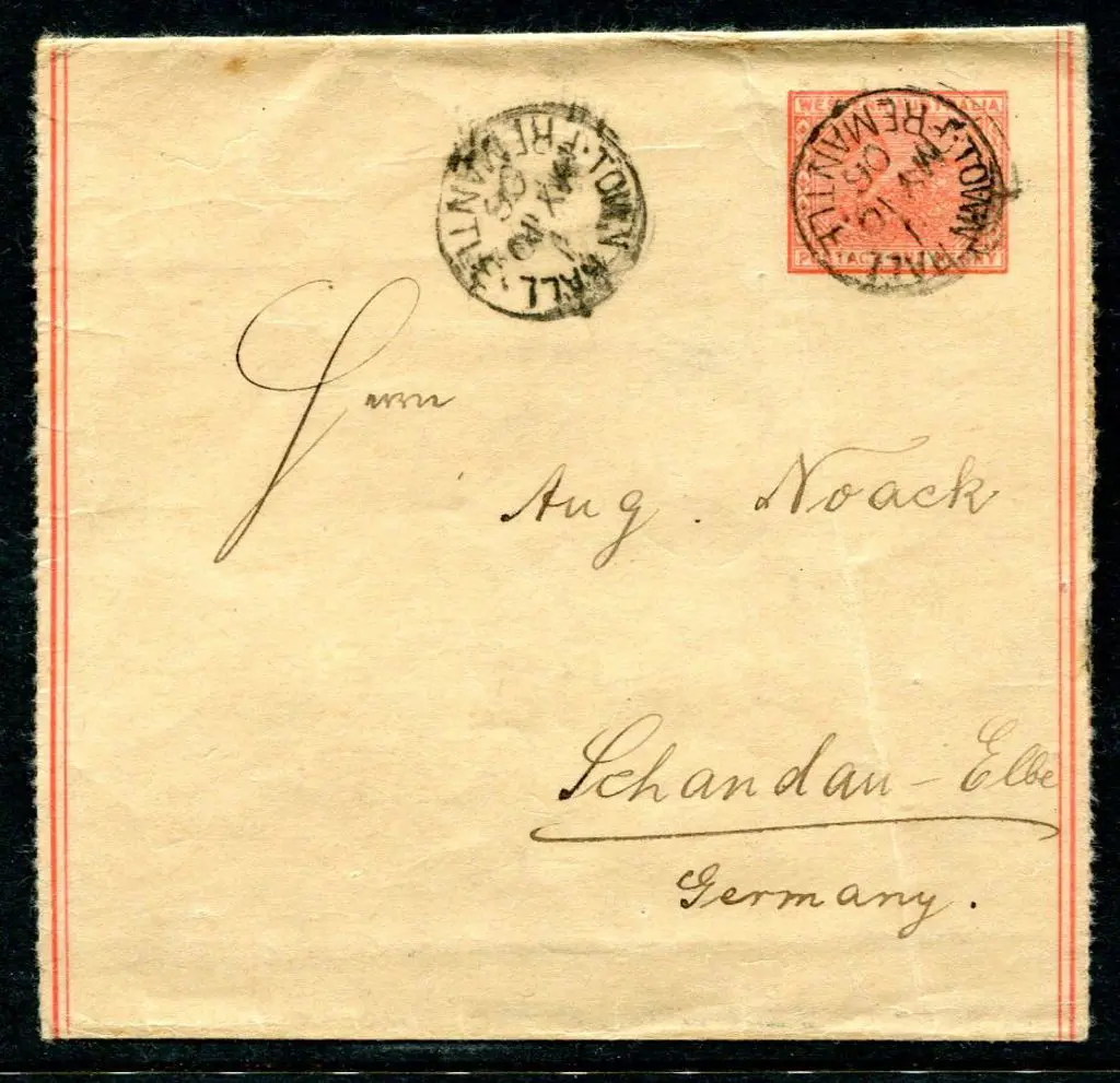 1902 1d red with double line border. Used from ... Image 1++