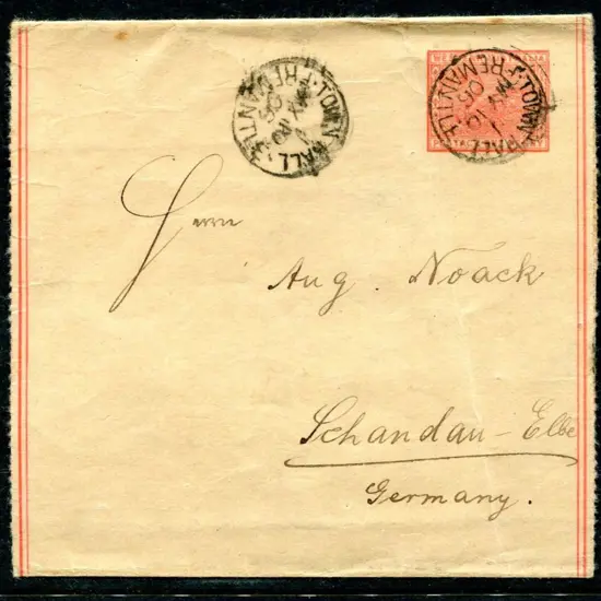 1902 1d red with double line border. Used from ...