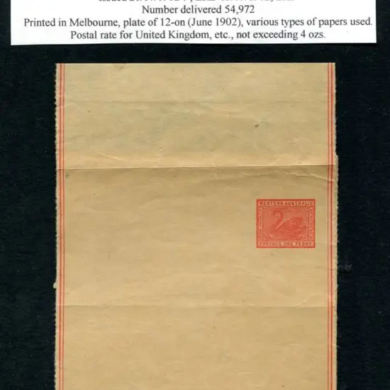 1902 1d red with double lined border. Fine unused ...