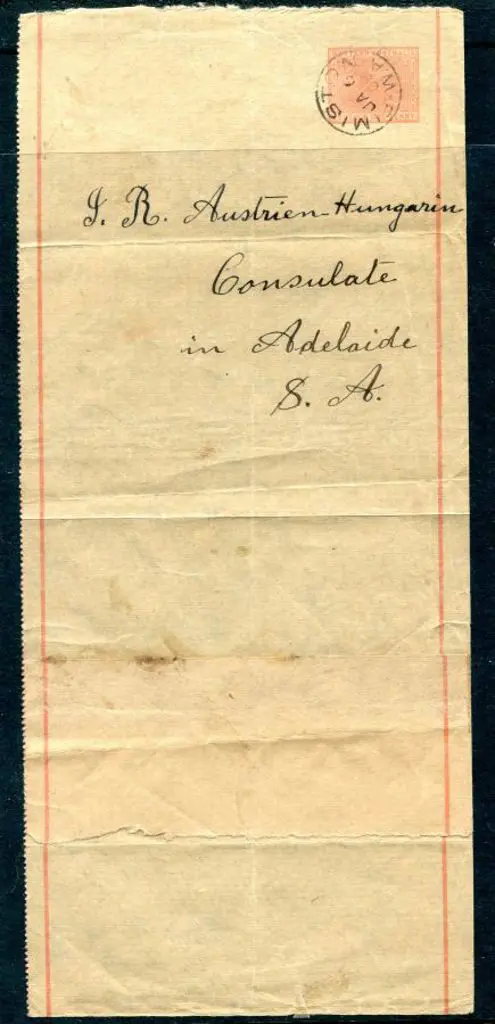 1904 1d red with single line border & Serpentine ... Image 1++