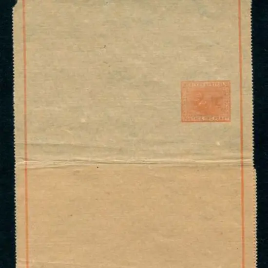 1904 1d red with single line border & Serpentine ...