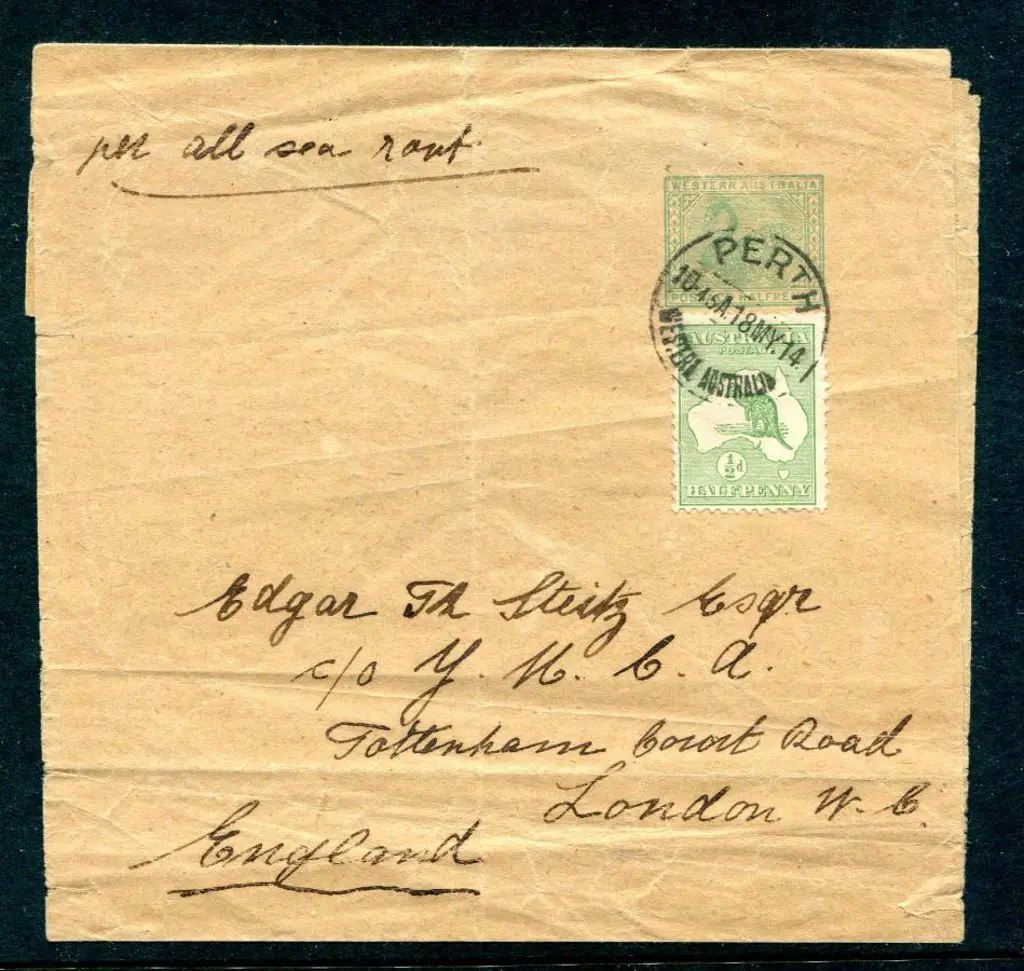 1910 ½d green (130-134mm x 285-295mm) on pale buff ... Image 1++