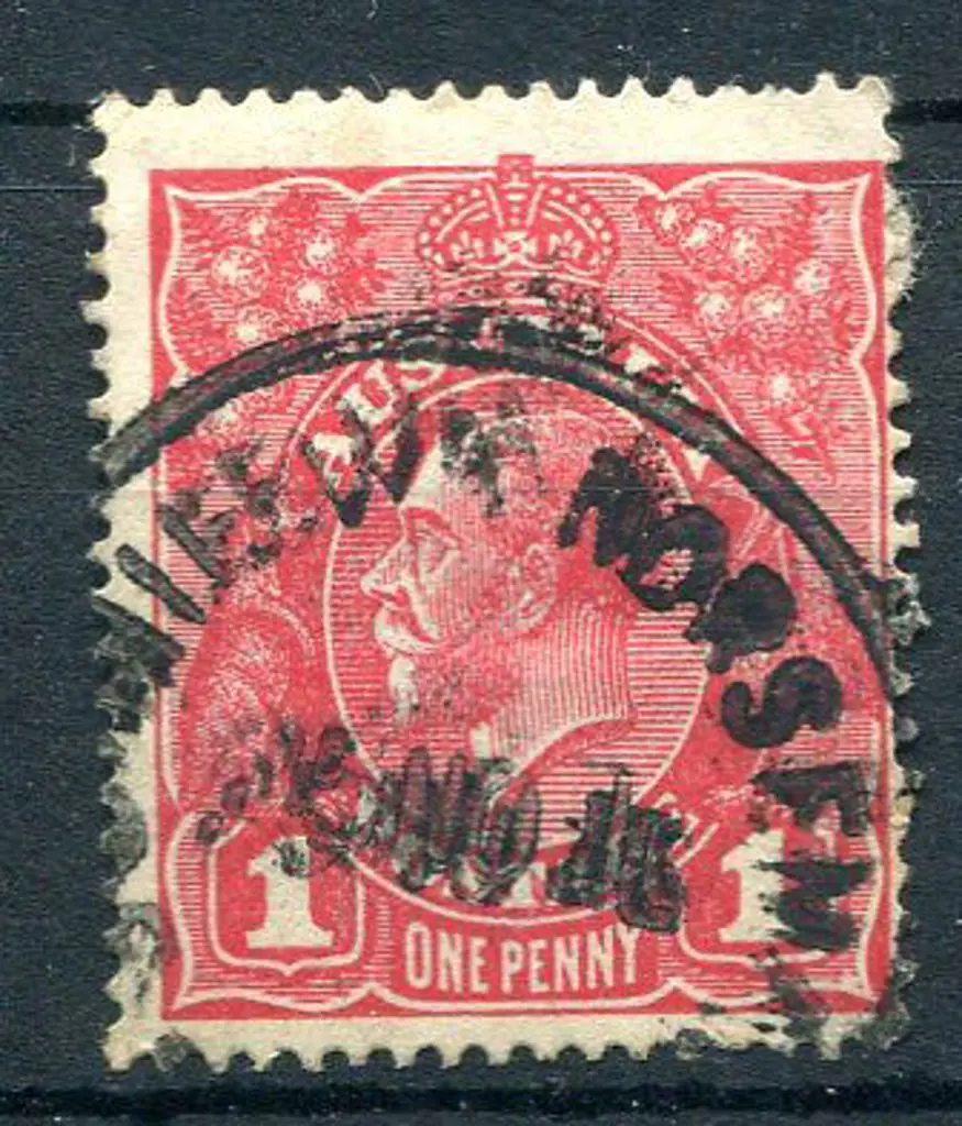 30 Mile via Norseman on 1d red KGV 5 Nov 1915. "30 ... Image 1++