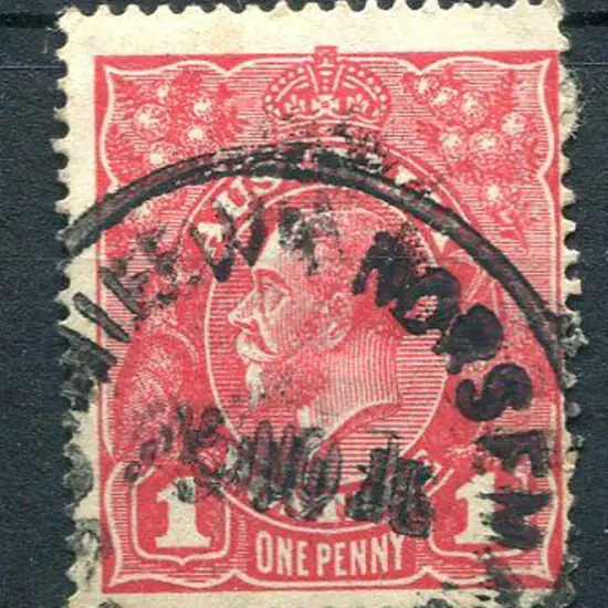 30 Mile via Norseman on 1d red KGV 5 Nov 1915. "30 ...