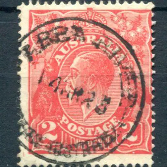 Abba River A25 on 2d red KGV dated 14 MR 25. PMI ...