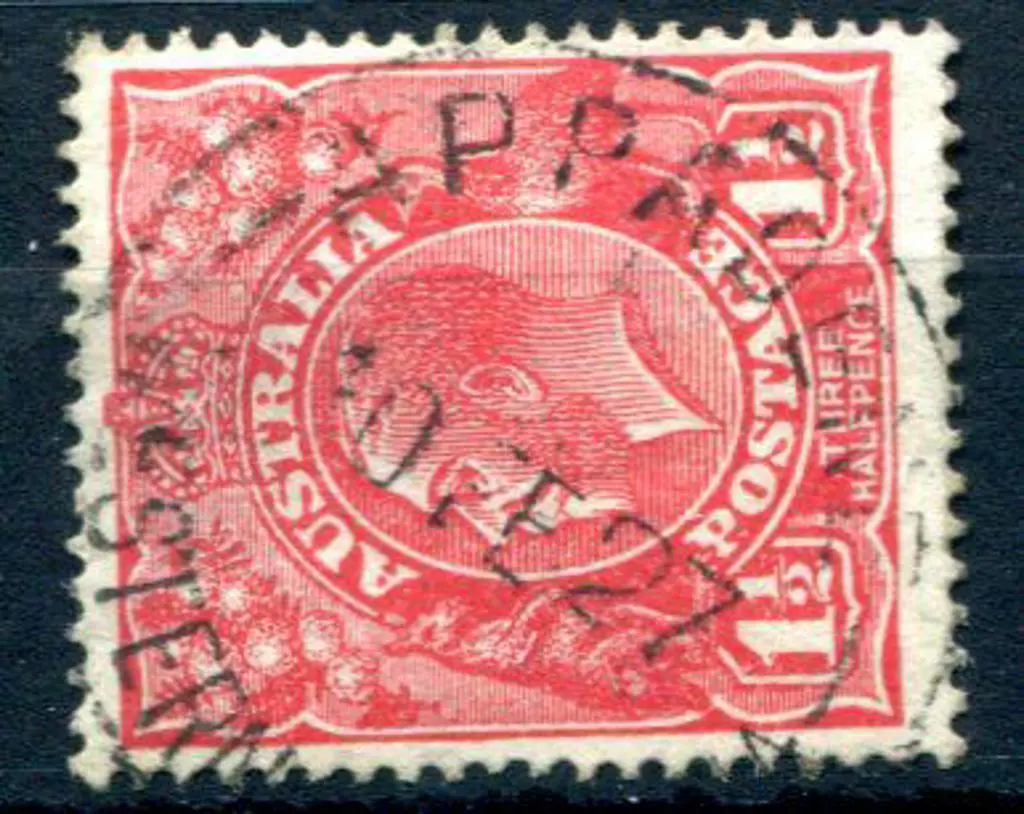 Appadene A30 light variable strike on 1½d ref KGV ... Image 1++