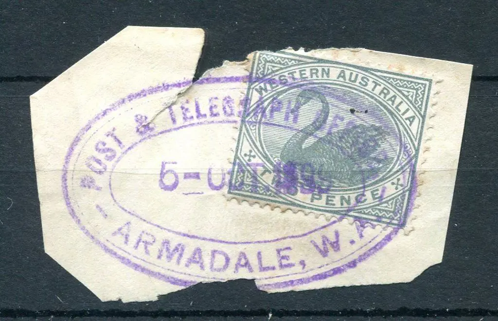 Armadale Post & Telegraph Office ORS2 on 2d grey ... Image 1++