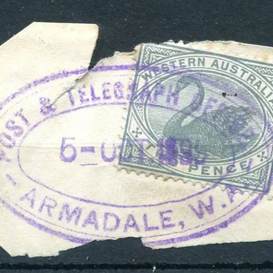Armadale Post & Telegraph Office ORS2 on 2d grey ...