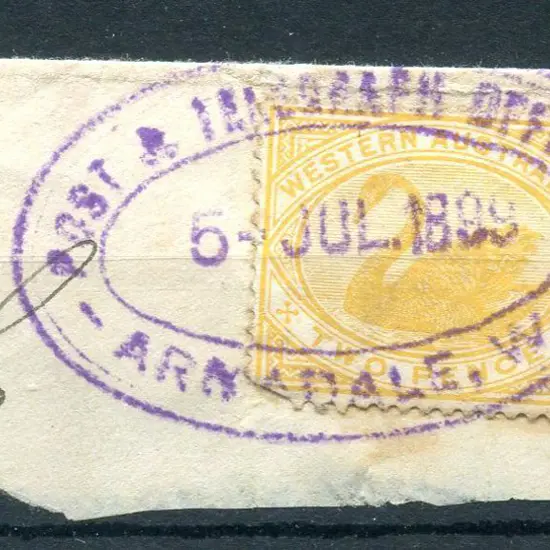 Armadale Post & Telegraph Office ORS2 on 2d yellow ...