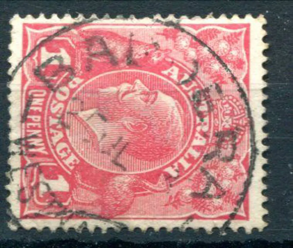 Badderra B29 on 1d red KGV 25 Jul (?). Almost ... Image 1++