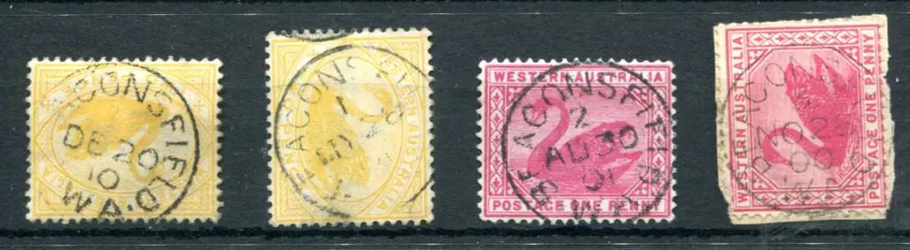 Beaconsfield 3b-b. Four stamps with indexes NIL, ... Image 1++