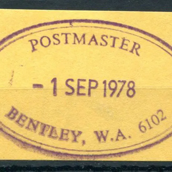 Bentley Postmaster WA 6102 ORS1 on piece for 1 SEP ...