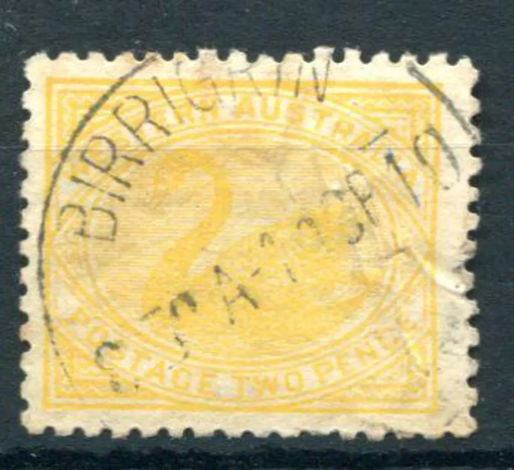 Berrigan A27T spelt "BIRRIGRIN" on 2d yellow swan ... Image 1++