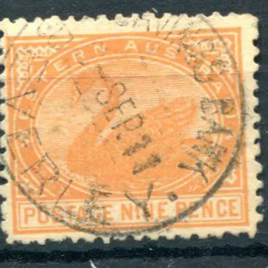 Beverley Savings Bank SBv on 9d orange swan ...