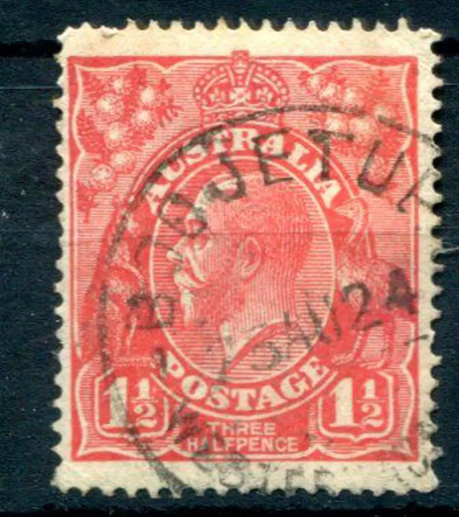 Boojetup A26 on 1½d red KGV dated 25 AU 24. Group ... Image 1++