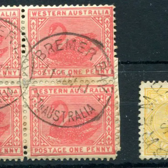 Bremer Bay Two fine strikes with a 2c impression ...