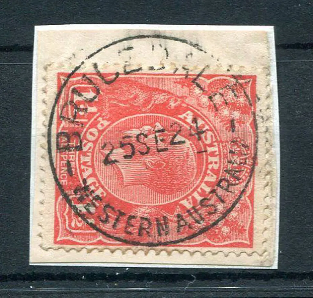 Brucedale A27 complete strike on 1½d red KGV on ... Image 1++