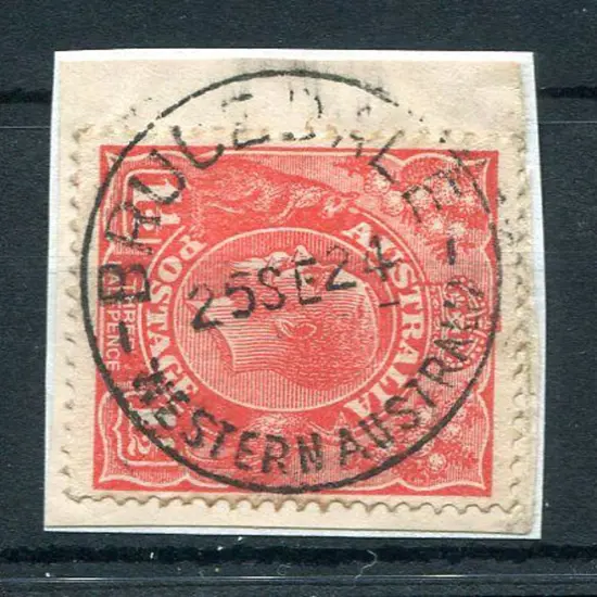 Brucedale A27 complete strike on 1½d red KGV on ...