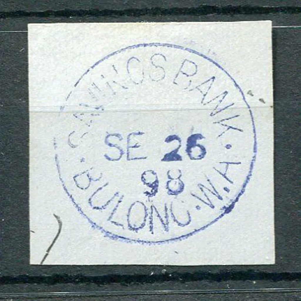 Bulong Savings Bank Sbii Superb strike on piece ... Image 1++