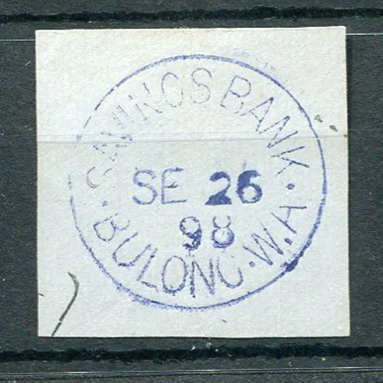Bulong Savings Bank Sbii Superb strike on piece ...