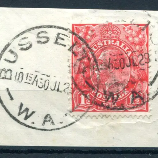 Busselton C31 T-a (early date) on 1½d red KGV ...