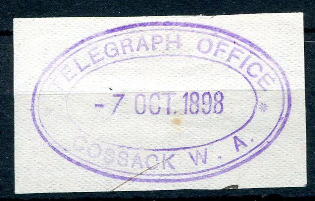 Cossack Telegraph Office ORS2 on piece dated 7 OCT ... Image 1++
