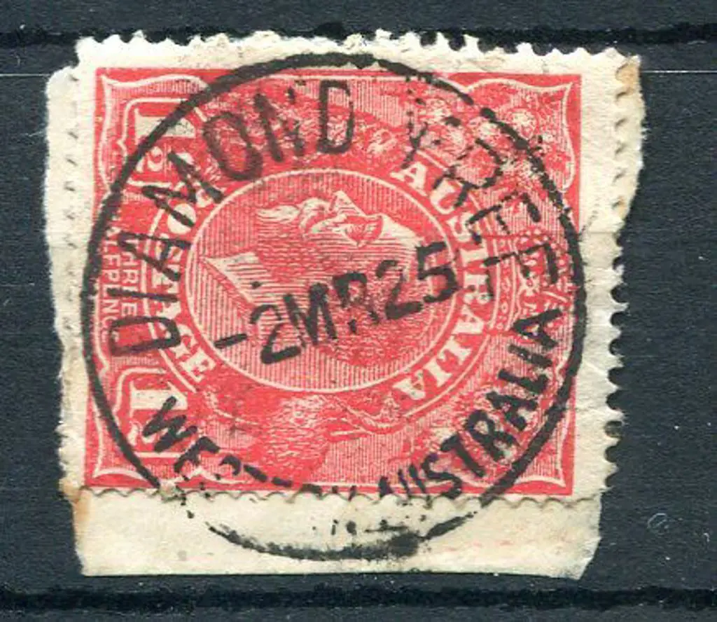 Diamond Tree A26 on 1½d red KGV for 2 MR 25. PMI ... Image 1++