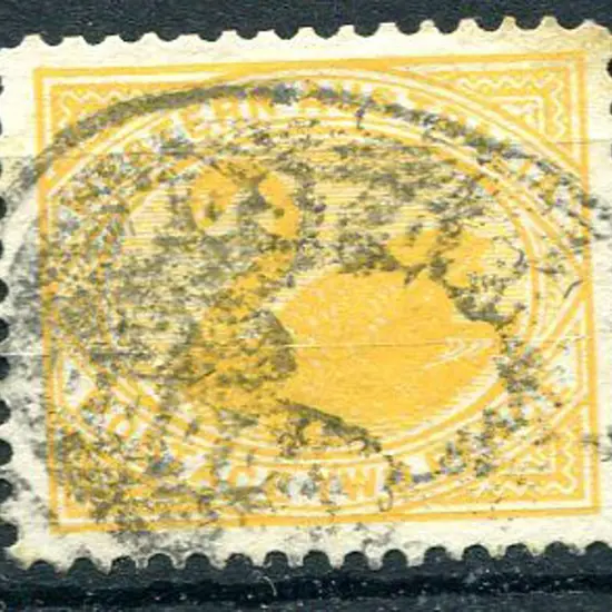 Doodlakine Post Office 80% seal on 2d yellow swan ...