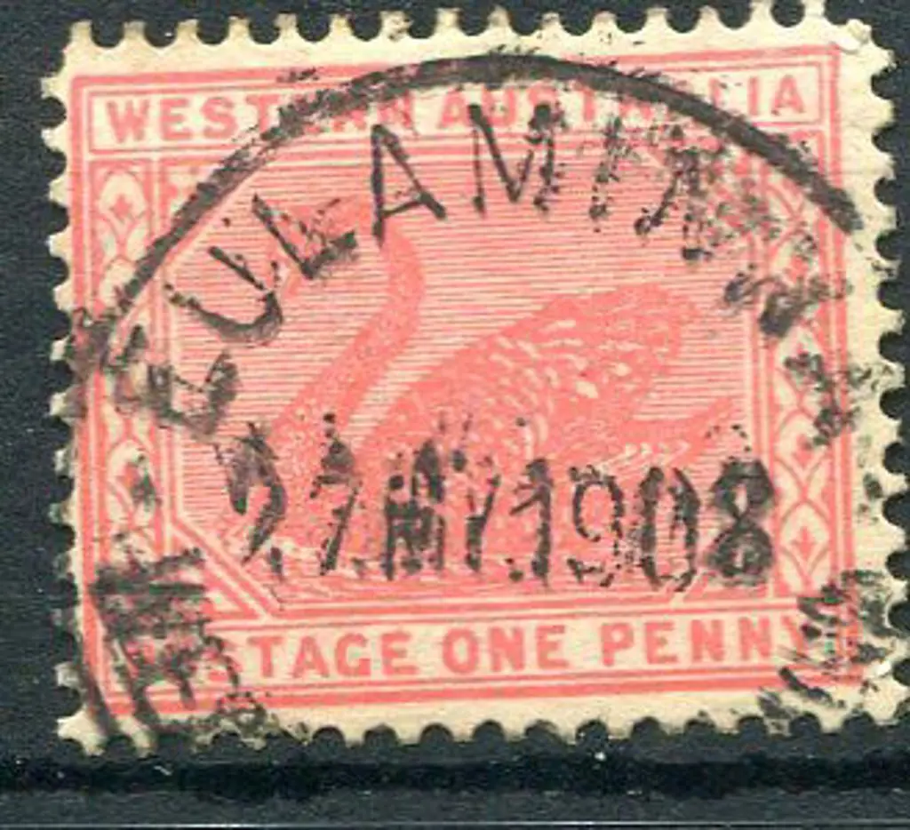 Eulaminna A28 Fine partial 70% strike on 1d red ... Image 1++