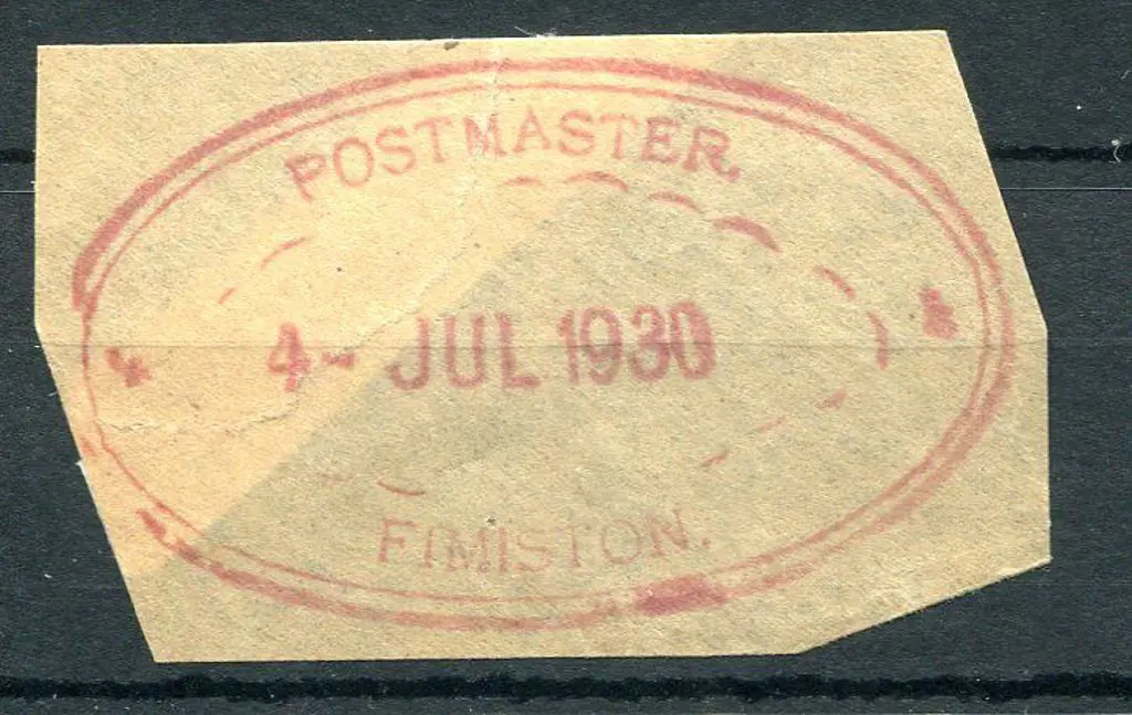 Fimiston Postmaster ORS3Complete strike dated 4- ... Image 1++