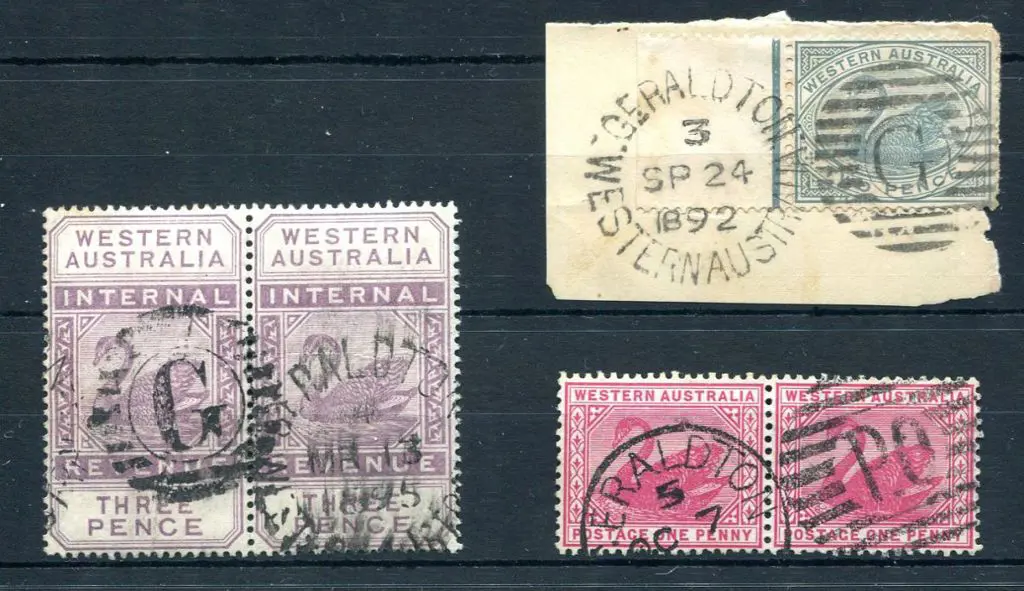 Geraldton Three duplex cancels with DxL 2-a (thick ... Image 1++