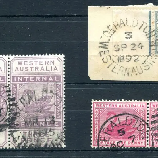 Geraldton Three duplex cancels with DxL 2-a (thick ...