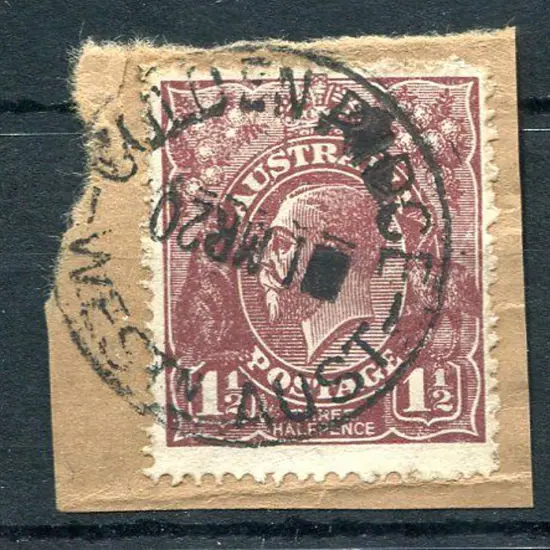 Golden Ridge B28-b Fine & complete strike on 1½d ...